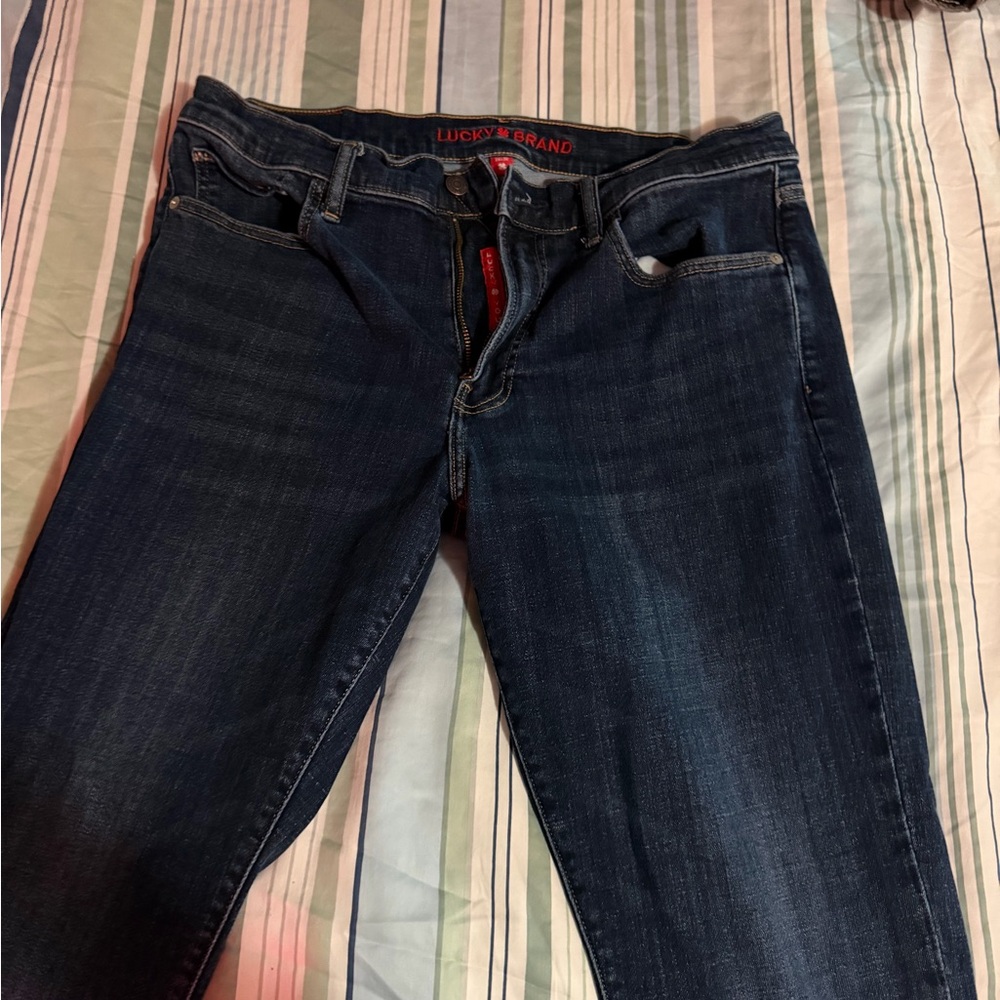 Lucky Brand Men's Dark Blue Straight Jeans